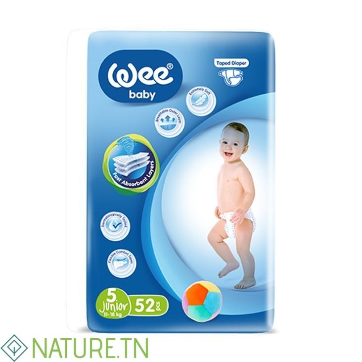 WEE BABY COUCHE TAILLE 5 JUNIOR 11-18KG 52 PIECES 1 WEE BABY COUCHE TAILLE 5 JUNIOR 11-18KG 52 PIECES 1