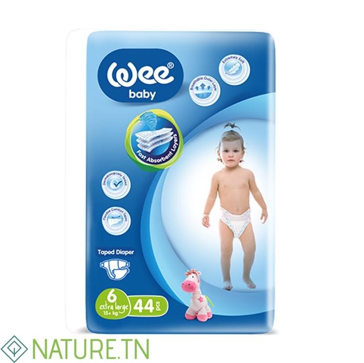 WEE BABY COUCHE TAILLE 6 EXTRA LARGE +15KG 44 PIECES 1