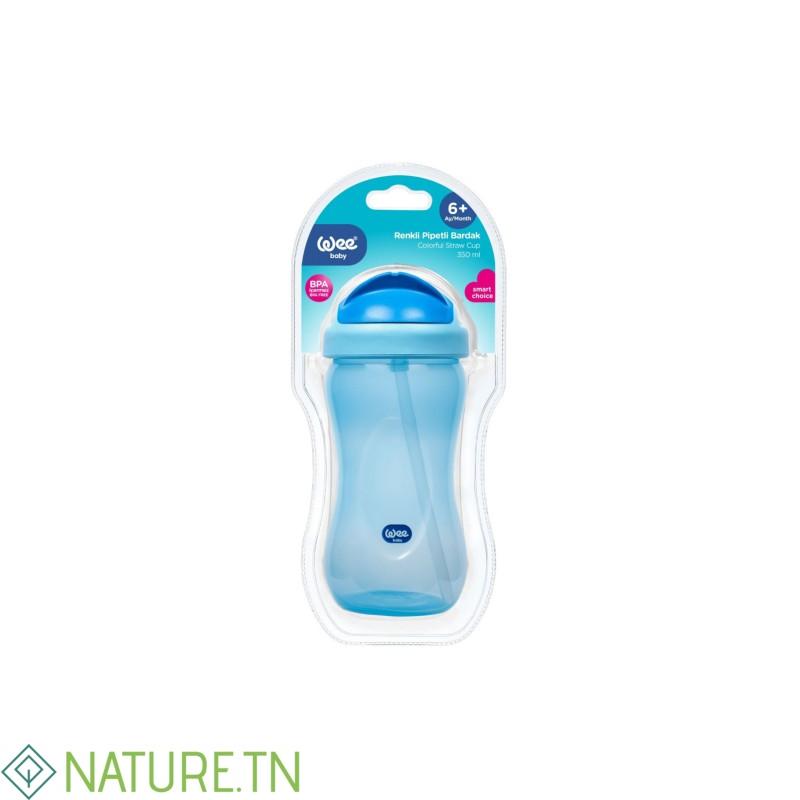 WEE BABY GOBELET A PAILLE COLORE 350ML 761 1 WEE BABY GOBELET A PAILLE COLORE 350ML 761 1