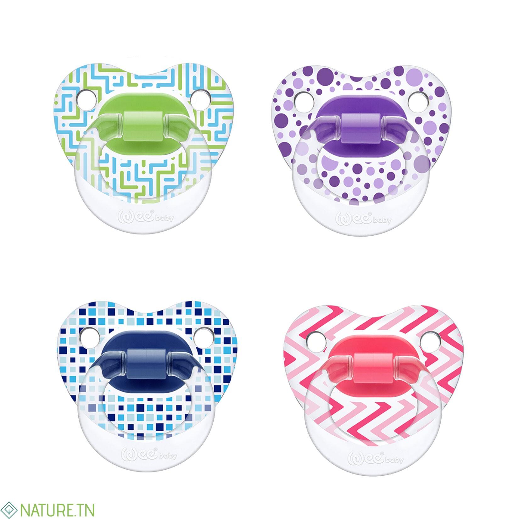WEE BABY SUCETTE TRANSPARENTE DECOREE 6-18M 837 2 WEE BABY SUCETTE TRANSPARENTE DECOREE 6-18M 837 2