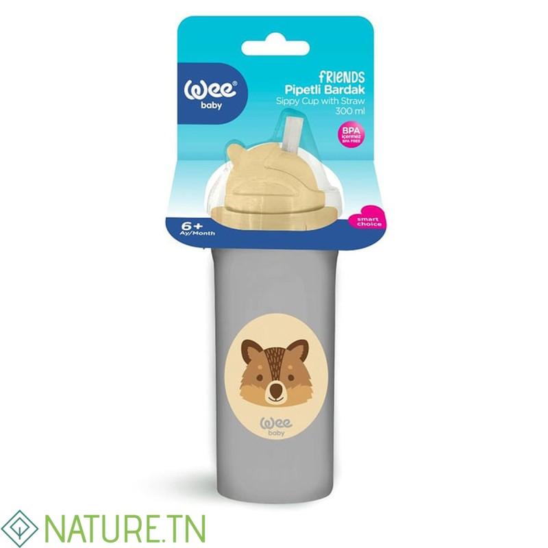 WEE BABY TASSE AVEC PAILLE 6M+ 300ML 395 3 WEE BABY TASSE AVEC PAILLE 6M+ 300ML 395