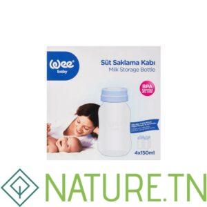 WEE MILK STORAGE BOTTLE 4*150ML